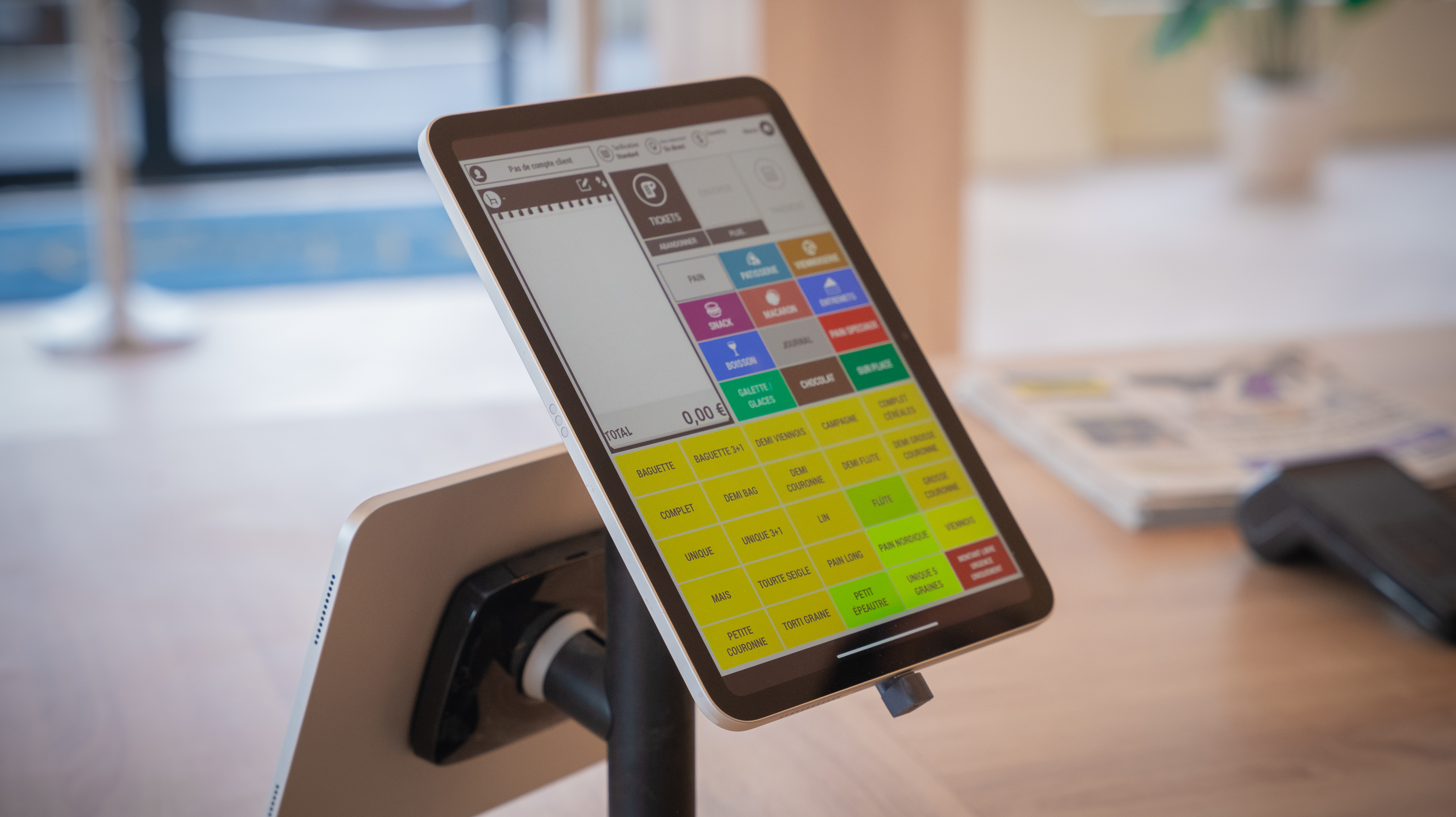 Logiciel de caisse boulangerie sur tablette — Planète Caisse Lyon
